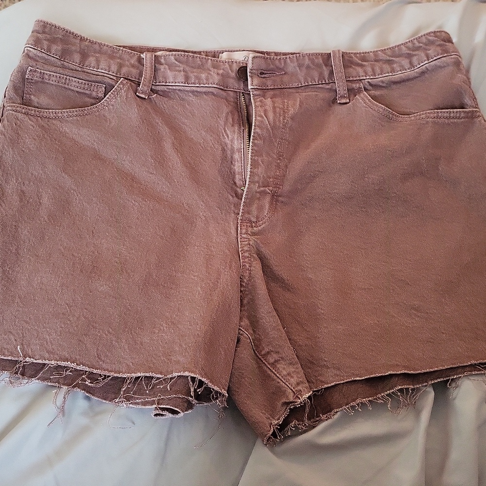 Brown Jean Shorts